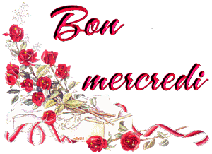 Gif animé Bon mercredi roses rouges